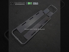 60mm Ospedale Pieghevole Scoop Stretcher carrello manuale potenza 180° regolabile