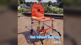 Stretcher per scale pieghevole di alluminio ingrossato con tessuto in PVC 4 ruote e 6 maniglie
