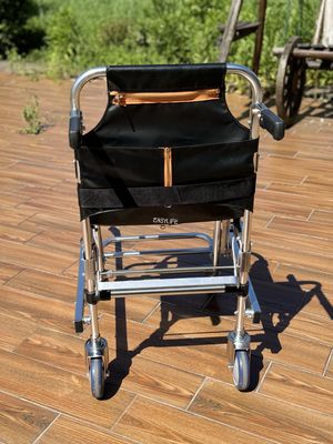 Stretcher per scale pieghevole di alluminio ingrossato con tessuto in PVC 4 ruote e 6 maniglie