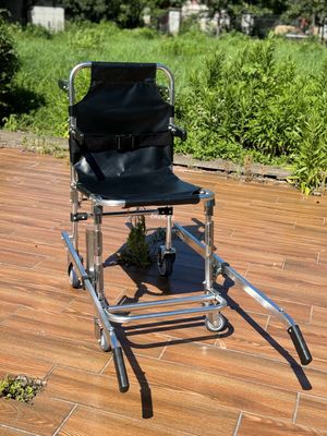 Stretcher per scale pieghevole di alluminio ingrossato con tessuto in PVC 4 ruote e 6 maniglie