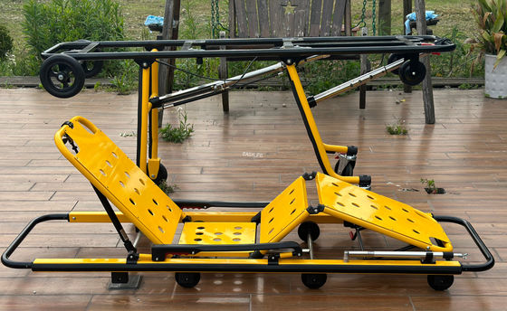 Stretcher di primo soccorso per ambulanze di alluminio ingrossato con gamba pieghevole Struttura meccanica regolazione dell'altezza regolazione della gamba e della schiena