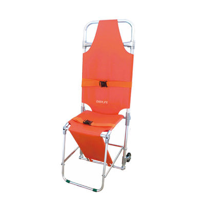 Portable and durable two-wheel foldable chair-type rescue stretchers (Settine di soccorso pieghevoli su due ruote portatili e durevoli)