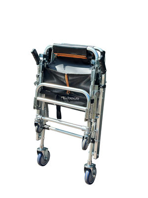 Stretcher per scale pieghevole di alluminio ingrossato con tessuto in PVC 4 ruote e 6 maniglie