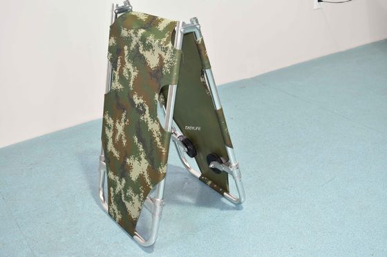 Due ruote Due gambe di supporto Quattro pieghevole Stretcher Trolley 1200D Camouflage Oxford cuoio