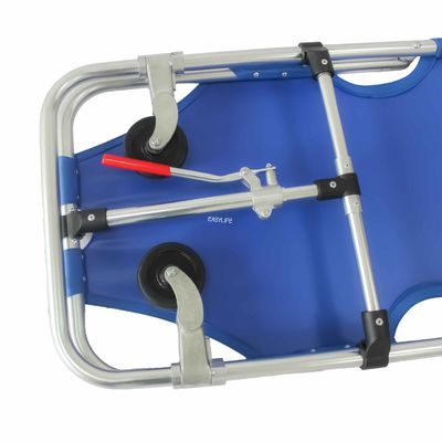Vendite calde due ruote barella pieghevole 55cm dell'ambulanza di piegatura di emergenza di 60 gradi