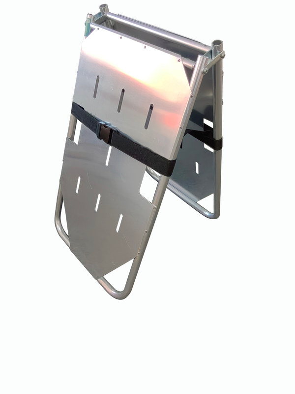 Tavolo rigido in lega di alluminio, portapiatti per il trasferimento del paziente, comodo da portare