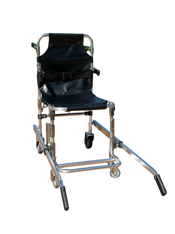 Stretcher per scale pieghevole di alluminio ingrossato con tessuto in PVC 4 ruote e 6 maniglie