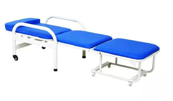 Sedile di accompagnamento per clinica ospedaliera pieghevole e regolabile con struttura in plastica spray in acciaio