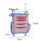 Un buon prezzo. Ospedale Abs Emergency Trolley Crash Cart con cassetti forniture di carrello medico in linea