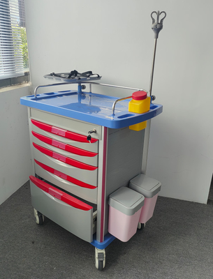 Un buon prezzo. ABS attrezzature mediche di emergenza carrello ospedaliero carrello di medicina ospedaliero attrezzature di cura in linea