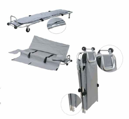 Un buon prezzo. Emergenza che piega la barella funerea del corpo per l'ambulanza con le ruote 185 x 48 X 21CM grigi in linea