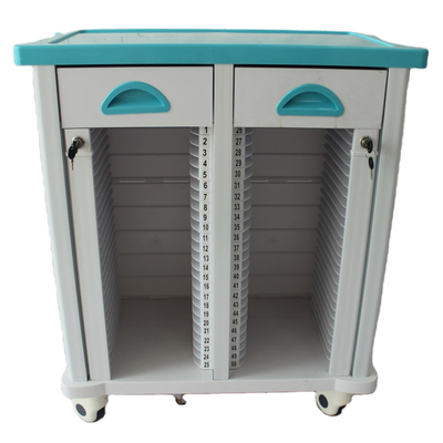 Un buon prezzo. 680MM 40CM carrello di attrezzature mediche ABS carrello medico ospedaliero carrello di cartelle manuali in linea